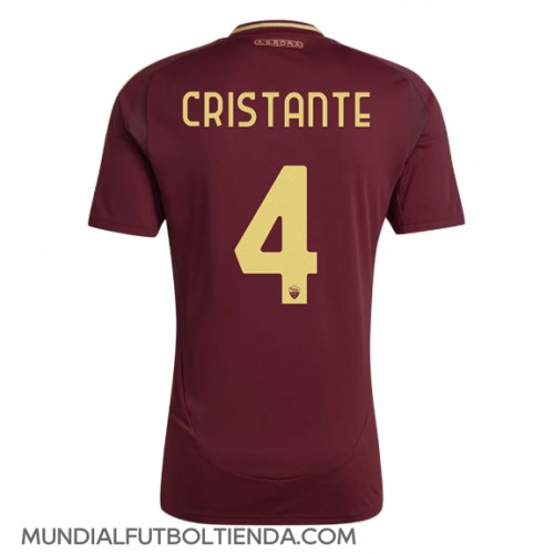 Camiseta AS Roma Bryan Cristante #4 Primera Equipación Replica 2024-25 mangas cortas